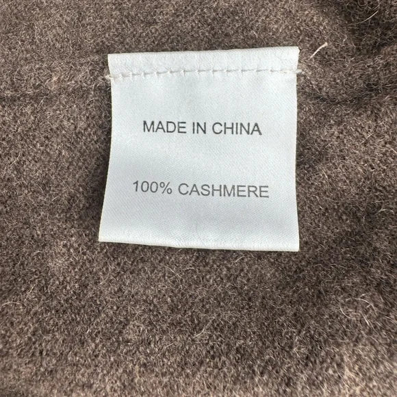 Quince 100% Mongolian Cashmere Soft Brown Crew Neck Sweater size Large - Picture 5 of 9